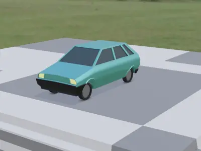 Low Poly Car SS80 Free low-poly 3D model