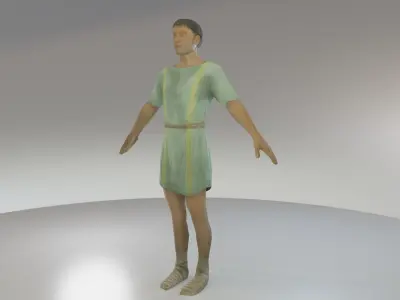 Rigged Roman Peasant Men 3D model
