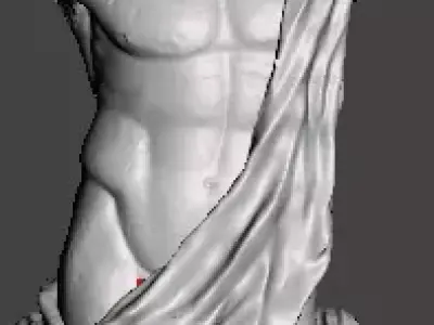 Antique male torso STONE 3D print model
