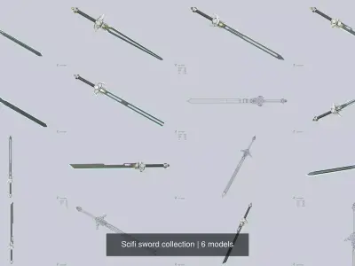 Scifi sword collection 3D Model Pack purchase