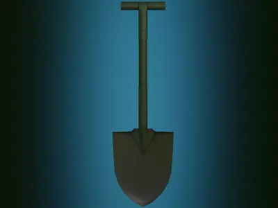 Military spade M-1910 Low-poly 3D model