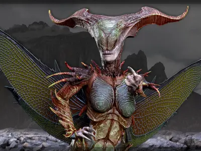 Rosie - Demon Beetle Low-poly 3D model