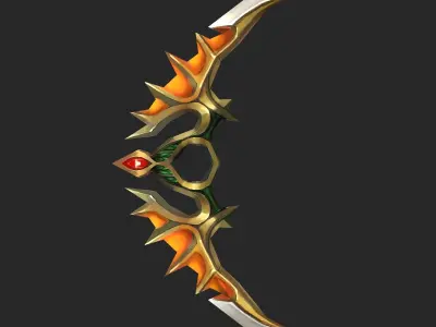 Fantasy Bow And Crossbow Collection Low-poly 3D model