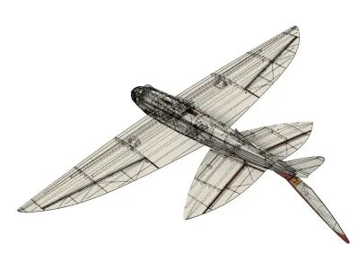 FUN FLY RC FLYING FISH GLIDER WINGSPAN 1078MM Free 3D print model