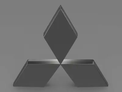 mitsubishi logo 3D model from CGTrader