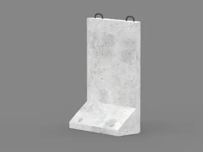 Concrete Barricade 3D model