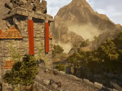 Gunpowder Artillery Cannon Low-poly 3D model