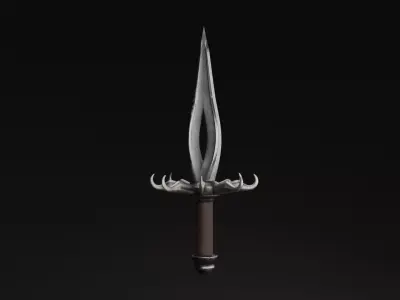 spear and dagger Low-poly 3D model