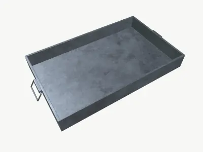 Metal Tray Low-poly 3D model