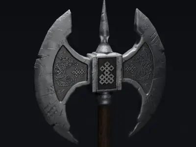 Double Axe - A Realistic and Reliable Game-Ready  Low-poly 3D model