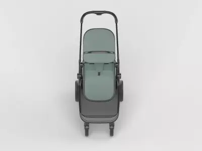 Baby stroller 3D model 3D model 5
