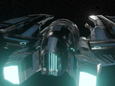 Sci-Fi Single Pilot Spaceship 3D model