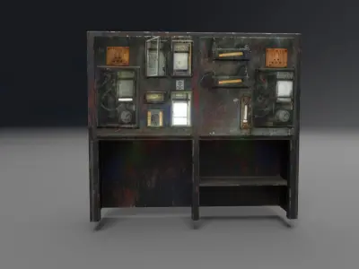 Vintage Electric Control Box - Old Electrics Low-poly 3D model