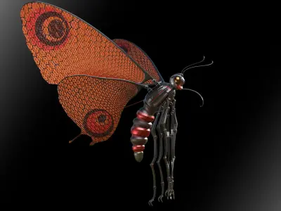 Mechanical Butterfly 3D model purchase