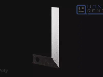Carpenter Square 001 Low-poly 3D model