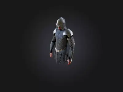 Chainmail Armor Low-poly 3D model