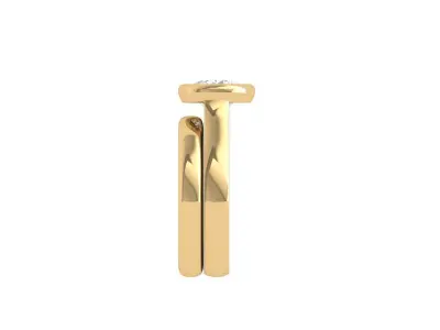 Solitair Ring Bridal Set 3D print model