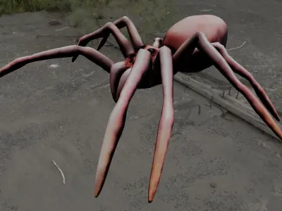 Spider Animated and Rigged  Low-poly 3D model
