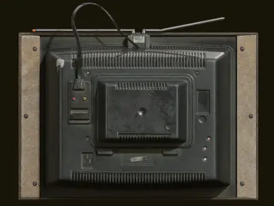 Old tv Low-poly 3D model