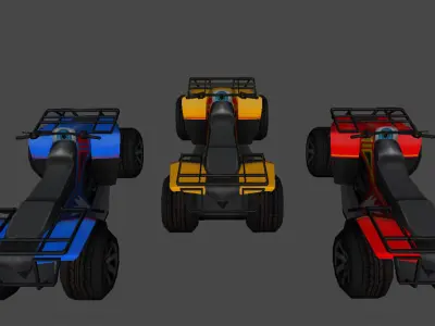 Farm bike Low-poly 3D model