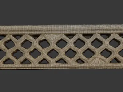 Decorative Stone Lattice 3D Scan Low-poly 3D model