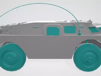PUBG BRDM vehicle Free 3D model