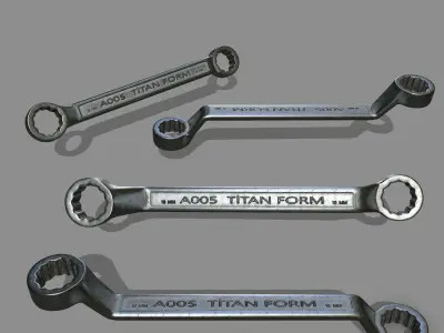 wrench ratchet wrenches Low-poly 3D model