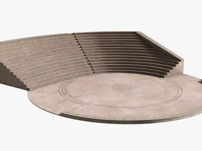  Semi-circular Ancient Amphitheater 