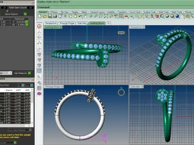 24 car  ring 3D print model