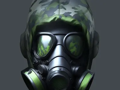 Helmet 3d model military combat Military Low-poly  Low-poly 3D model