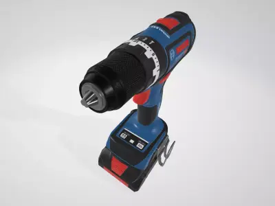 Bosch GSB 18V 65 18V Cordless Impact Drill Low-poly 3D model
