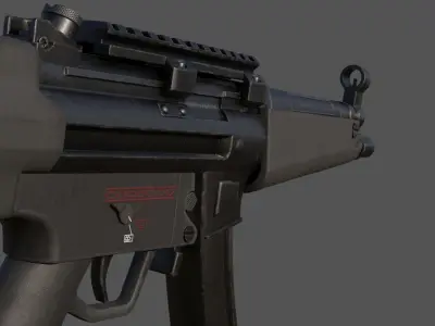 MP 5 Game Ready two guns Free low-poly 3D model