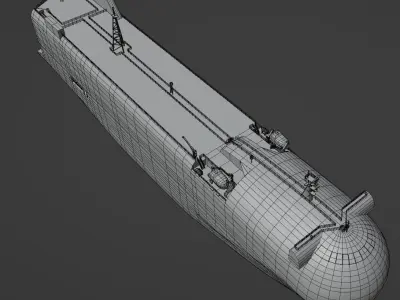 SSS bowed car carrier 3D model  Low-poly 3D model