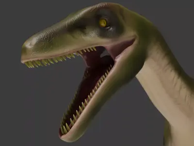Raptor 3D Model Fully Rigged Free low-poly 3D model