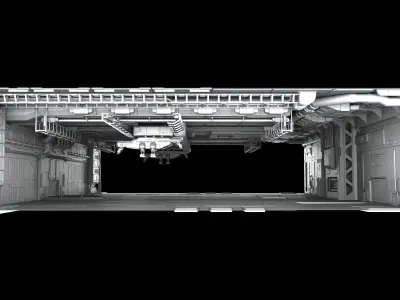Sci Fi HANGAR 2 3D model