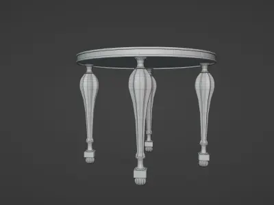 Victorian Wood Table Free 3D model