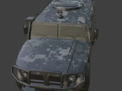 tank tigr Low-poly 3D model
