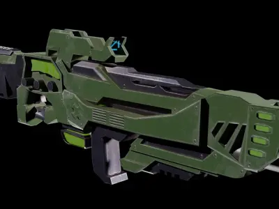 Sci fi 15 Guns 3D model