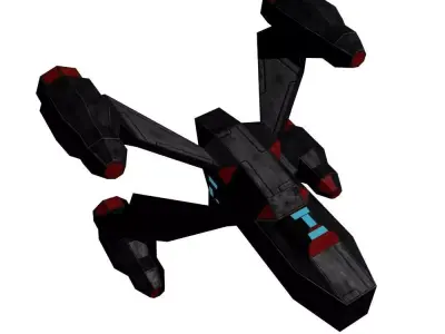 Space drone scout Free low-poly 3D model
