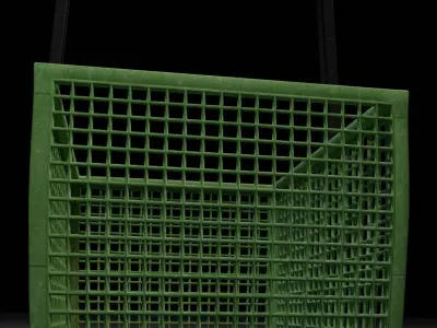 Store Shopping Basket Low-poly 3D model