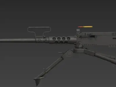 M2 Browning Low-poly 3D model buy