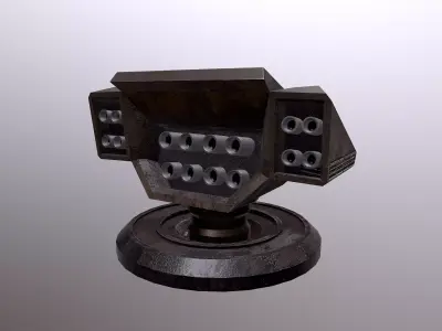 TURRET 03 Low-poly 3D model