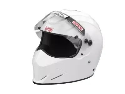 Simpson Racing SA2020 Diamondback white helmet Low-poly 3D model