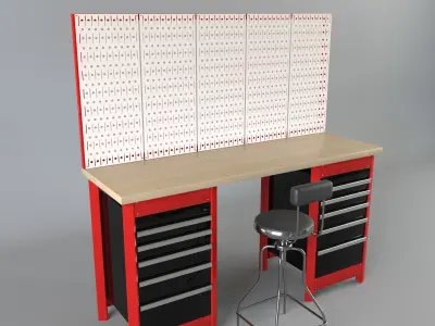 work bench 3D model purchase