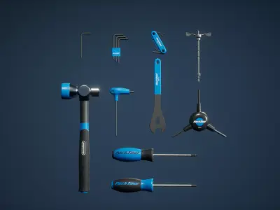 Screwdriver Set Game Ready pair of screwdrivers Low-poly 3D model