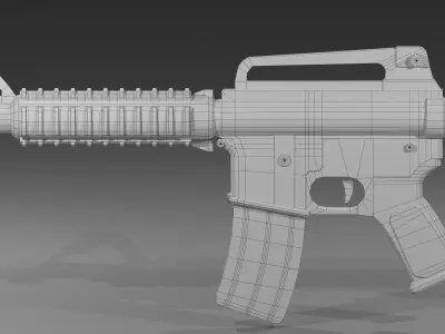 M4A RIFFLE Free low-poly 3D model