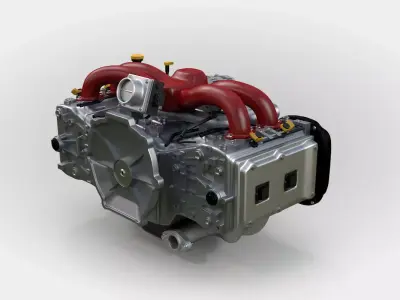 Subaru Boxer Engine 3D model