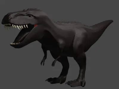 Tiranosaur with bones 3D print model