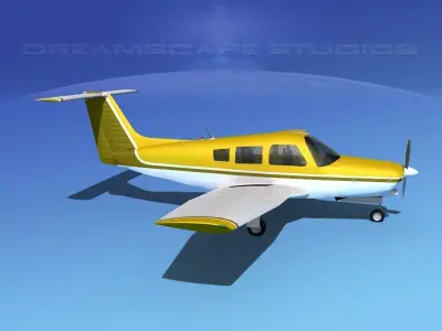 Piper Turbo Arrow III 3D model 9