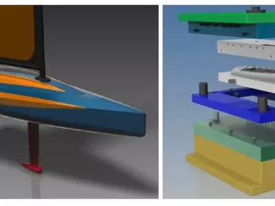 Toy Yacht  Injection mold CNC machining Free 3D model